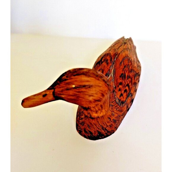 Vintage Hand Carved Wooden American Black Duck -1989 - Picture 2 of 11